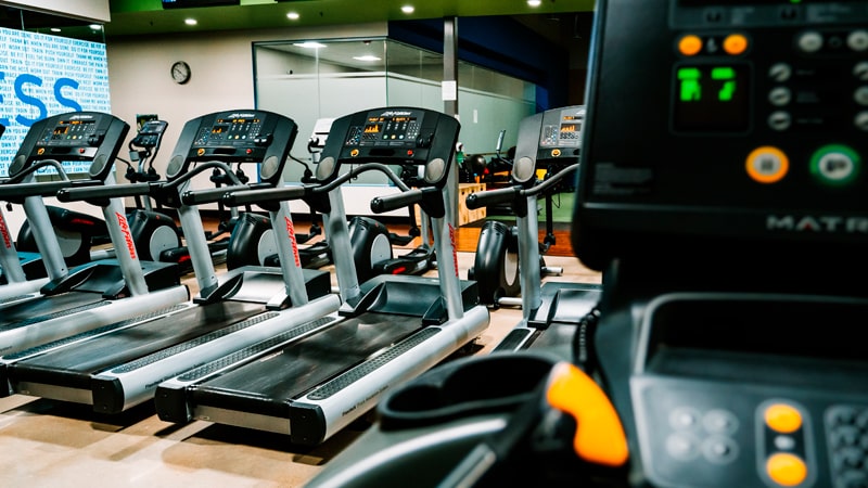 Cintas de correr de un gimnasio