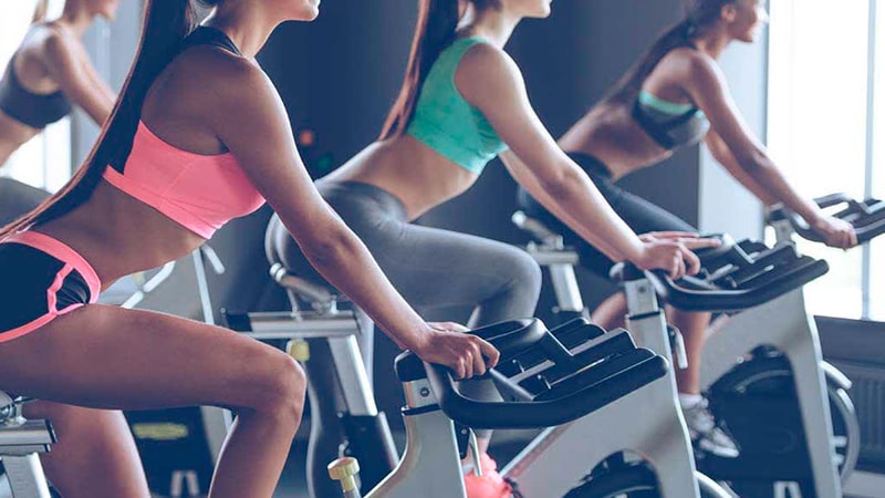 Postura en clase de spinning