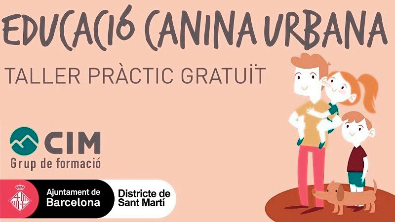 Taller de educación canina urbana - Ayuntamiento de Barcelona y CIM Formación|manuel-balibrea-y-alumnos-de-cim-formacion-en-taller-de-educacion-canina-urbana|taller-canino-gratuito-min