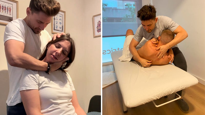 Jose Villar ejerciendo como osteópata