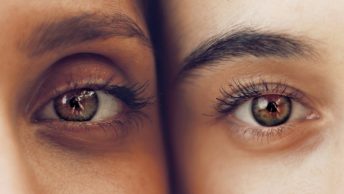 Primer plano de los ojos de dos personas
