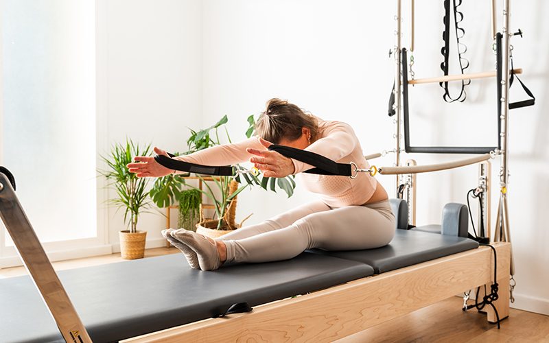Respiración en Pilates reformer