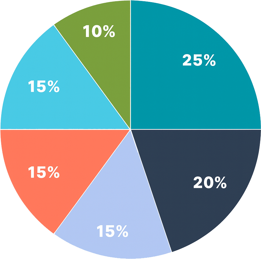 Gráfica circular medicina estética PNG