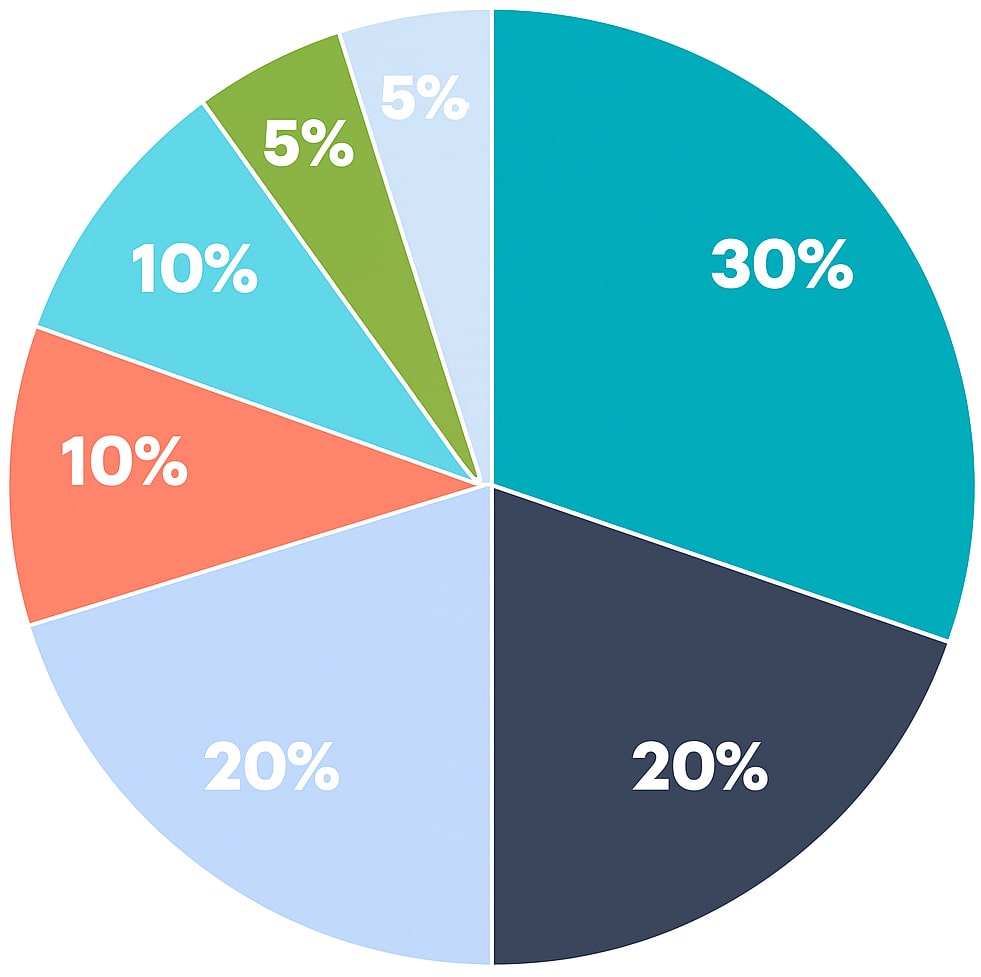 Gráfica circular Quiromasaje Barcelona