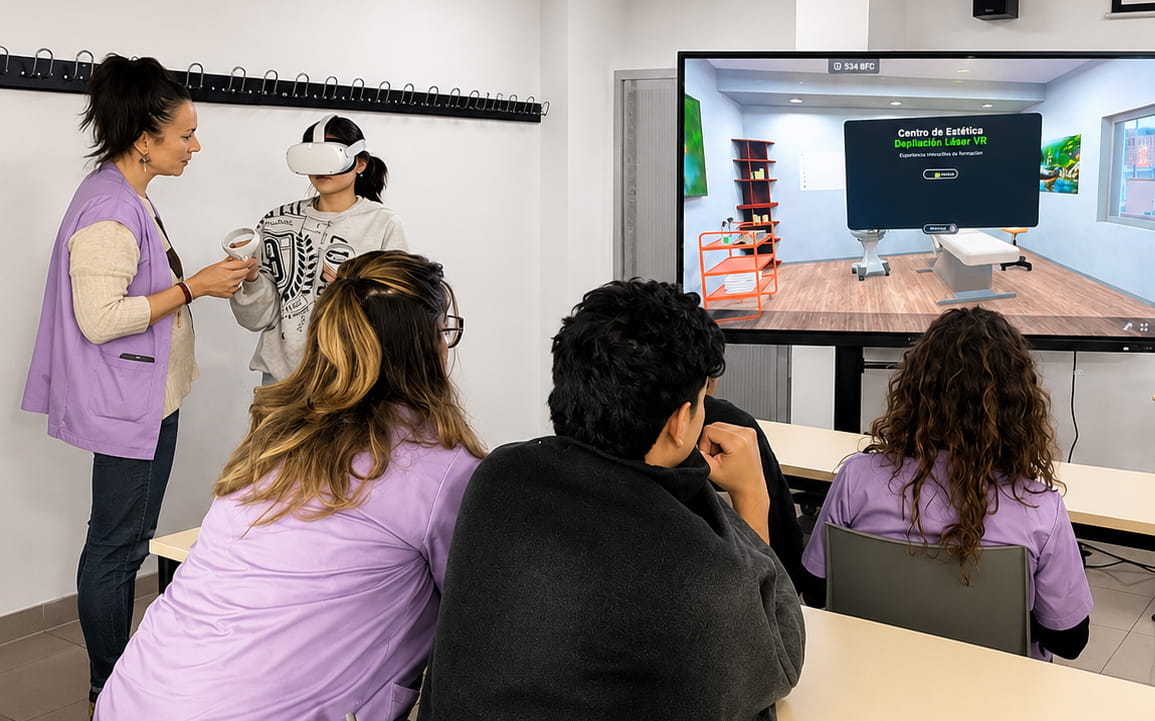 Depilación láser mediante simulación inmersiva